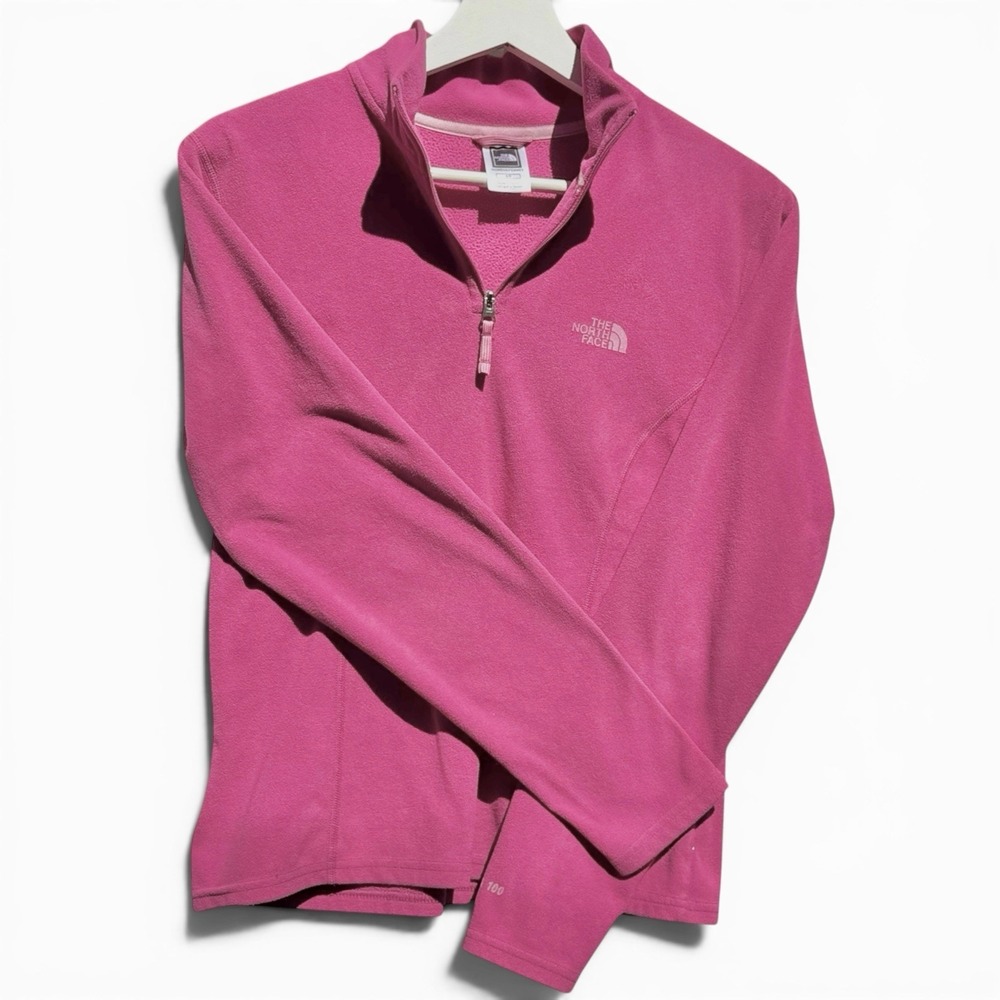 North Face Sweater Womens Small Long Sleeve Pullover 1/4 Zip Lightweight TKA100